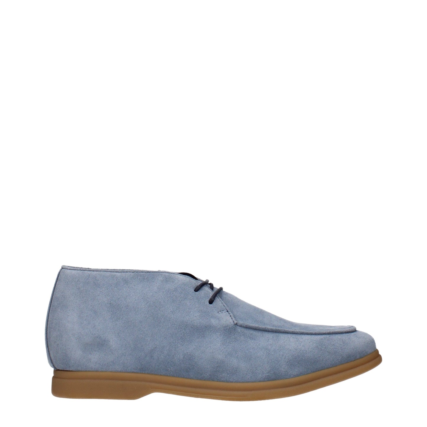 Eleventy Light Blue Leather Ankle Boots