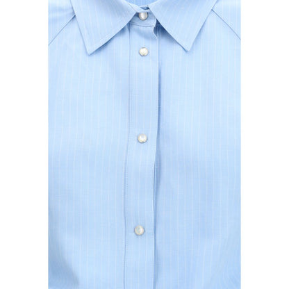 Jacob Cohen Blue Viscose Shortsleeve Shirt