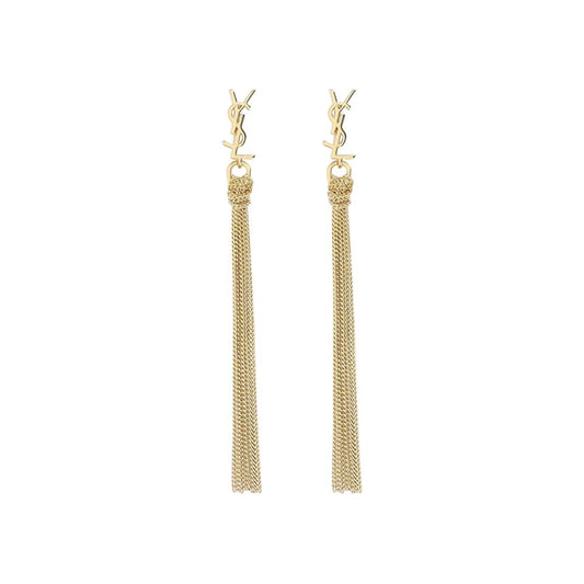 Saint Laurent Gold Brass Earrings