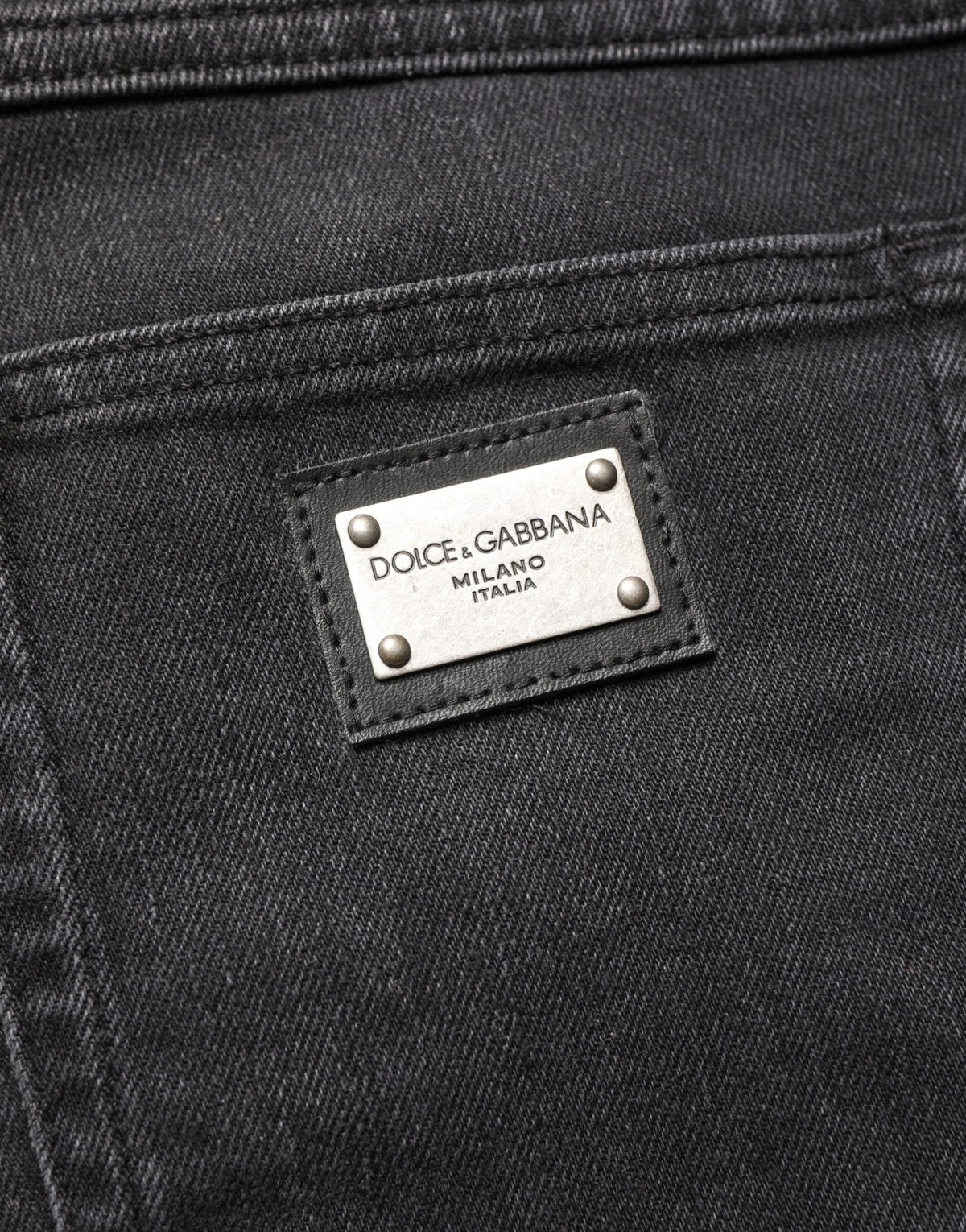 Dolce & Gabbana 9 To 5 Men's Skinny Regular Fit Slim Stretch Denim Cotton Jeans - Black Signature