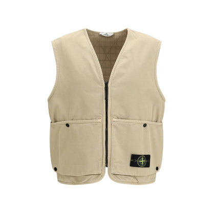 Stone Island Beige Cotton Sweatshirt