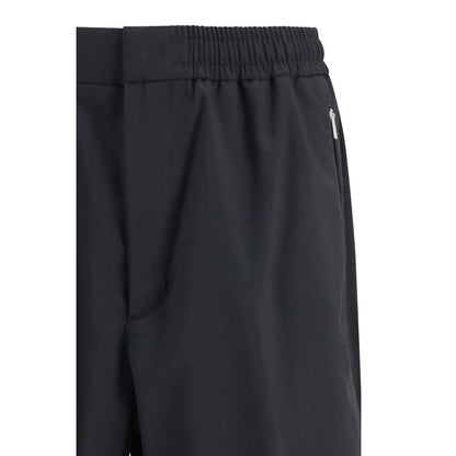 LAMINAR Black Polyester Casual Pants