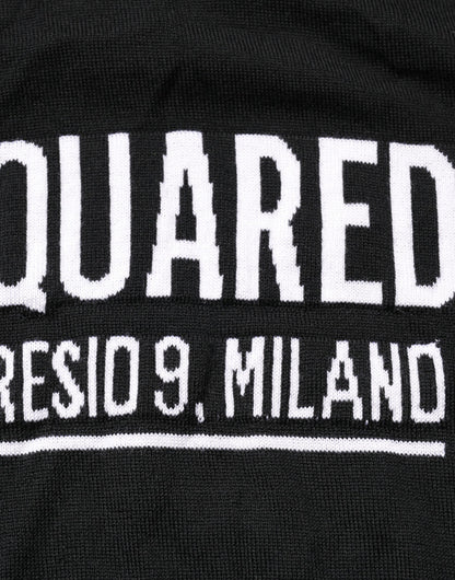 Dsquared² Black Logo Knitted Crew Neck Men Pullover Sweater