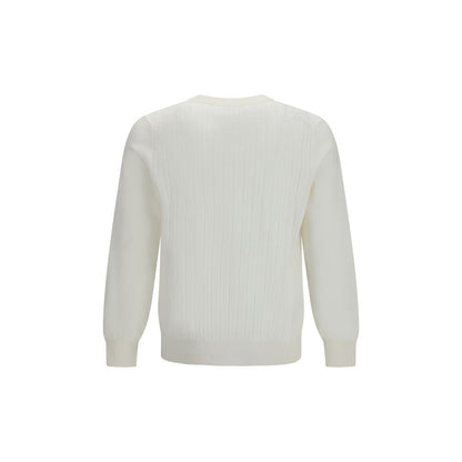 Brunello Cucinelli White Cotton Sweatshirt