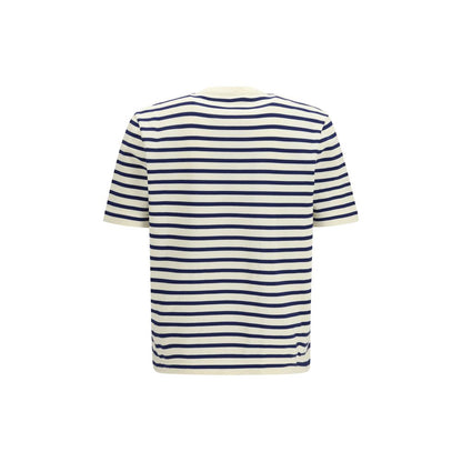 Sweatshirt by Prada for men in cotton blue, patterned, signature & striped features an enviable silhouette, showcasing a premium and refined crew neckline for a truly enviable finish.