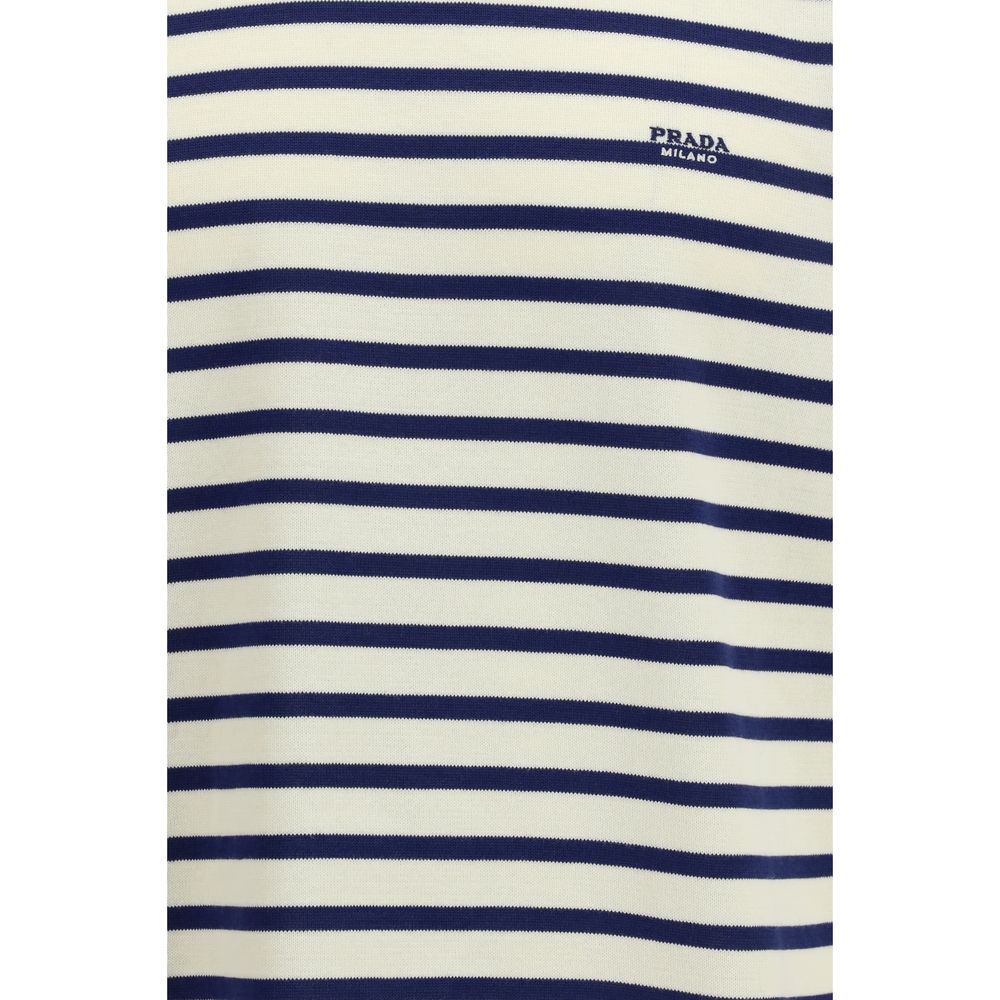 Sweatshirt by Prada for men in cotton blue, patterned, signature & striped features a unrivaled silhouette with a refined and unrivaled detailing for a sophisticated look.