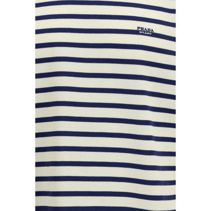 Sweatshirt by Prada for men in cotton blue, patterned, signature & striped features a unrivaled silhouette with a refined and unrivaled detailing for a sophisticated look.