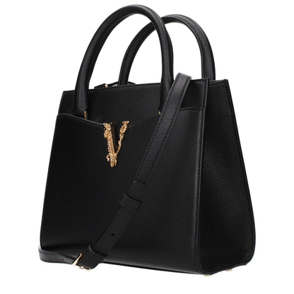 Versace Black Leather Handbag