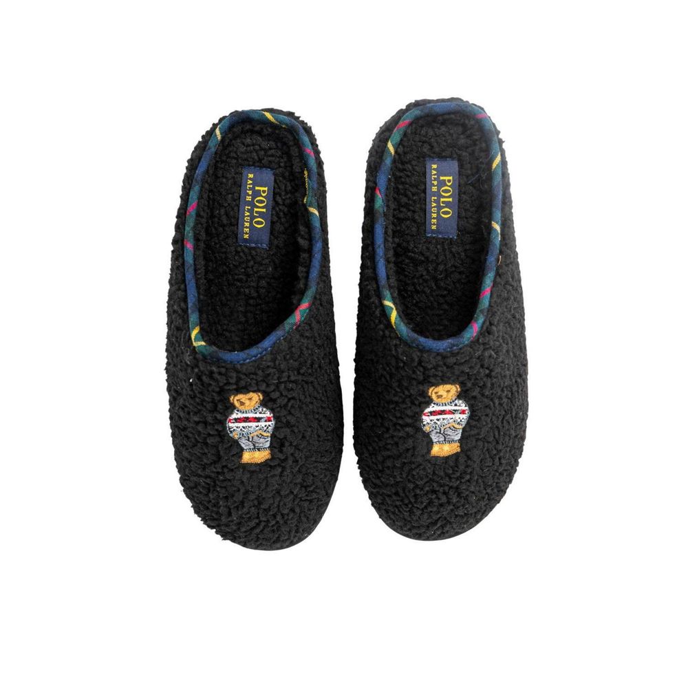 Ralph Lauren Black Cotton Slippers