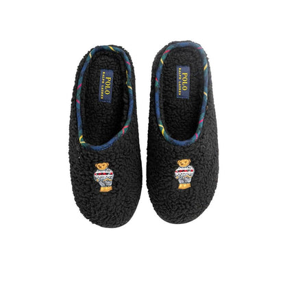 Ralph Lauren Black Cotton Slippers
