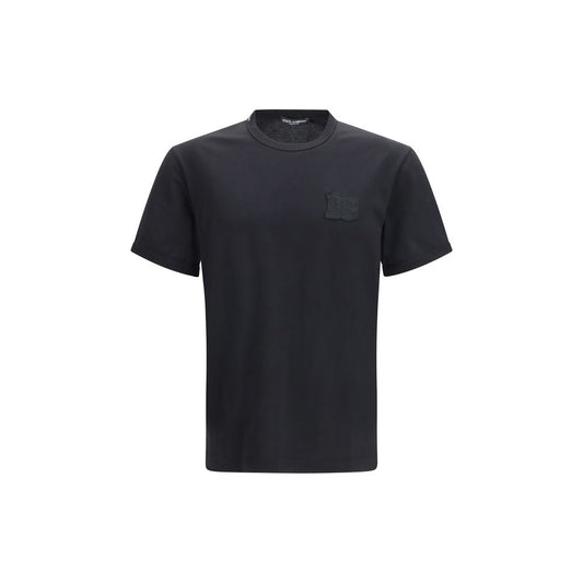 Dolce & Gabbana Black Cotton T-Shirt