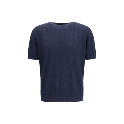 Giorgio Armani Blue Silk Sweatshirt