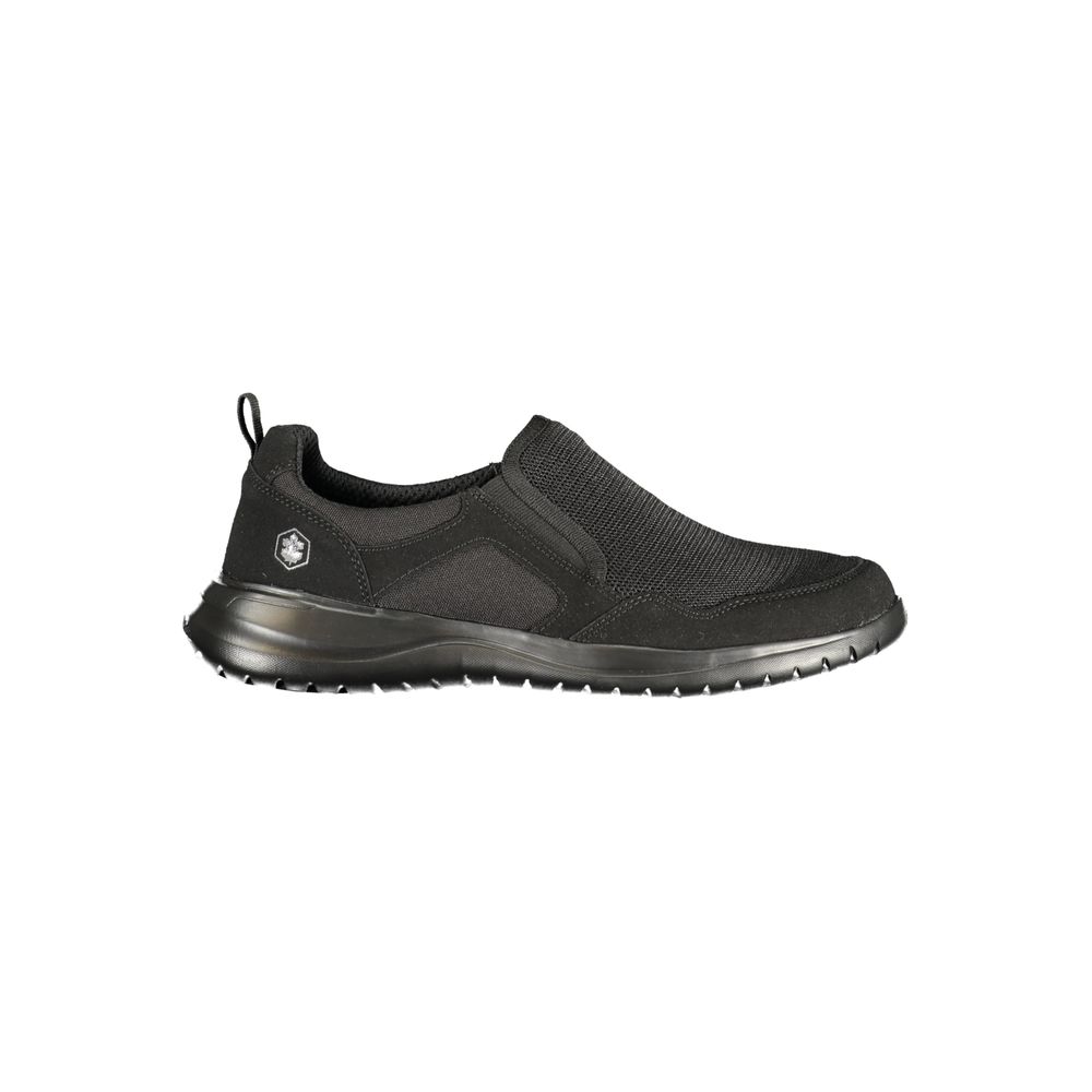Athletic Sneakers by Lumberjack for men in polyester & polyurethane black showcases a architectural silhouette, artfully capturing the essence of the Men's Athletic Polyester & Polyurethane Sneakers with its signature architectural athletic style construction.