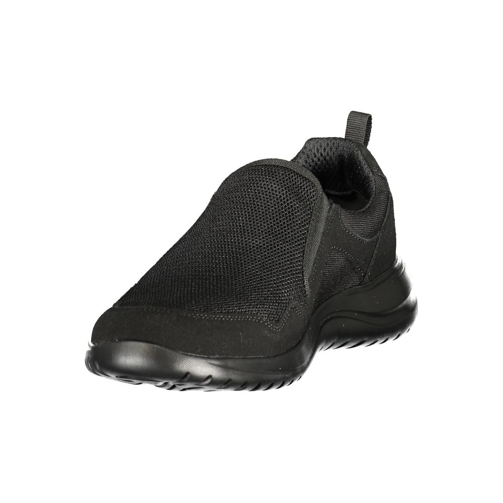 Athletic Sneakers by Lumberjack for men in polyester & polyurethane black features an architectural silhouette from the Men's Athletic Polyester & Polyurethane Sneakers collection, showcasing a architectural athletic style for a architectural look.