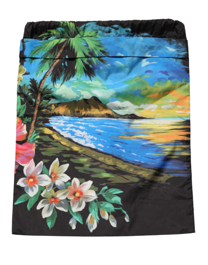Dolce & Gabbana Black Tropical Hawaiian Trunks Shorts Swimwear