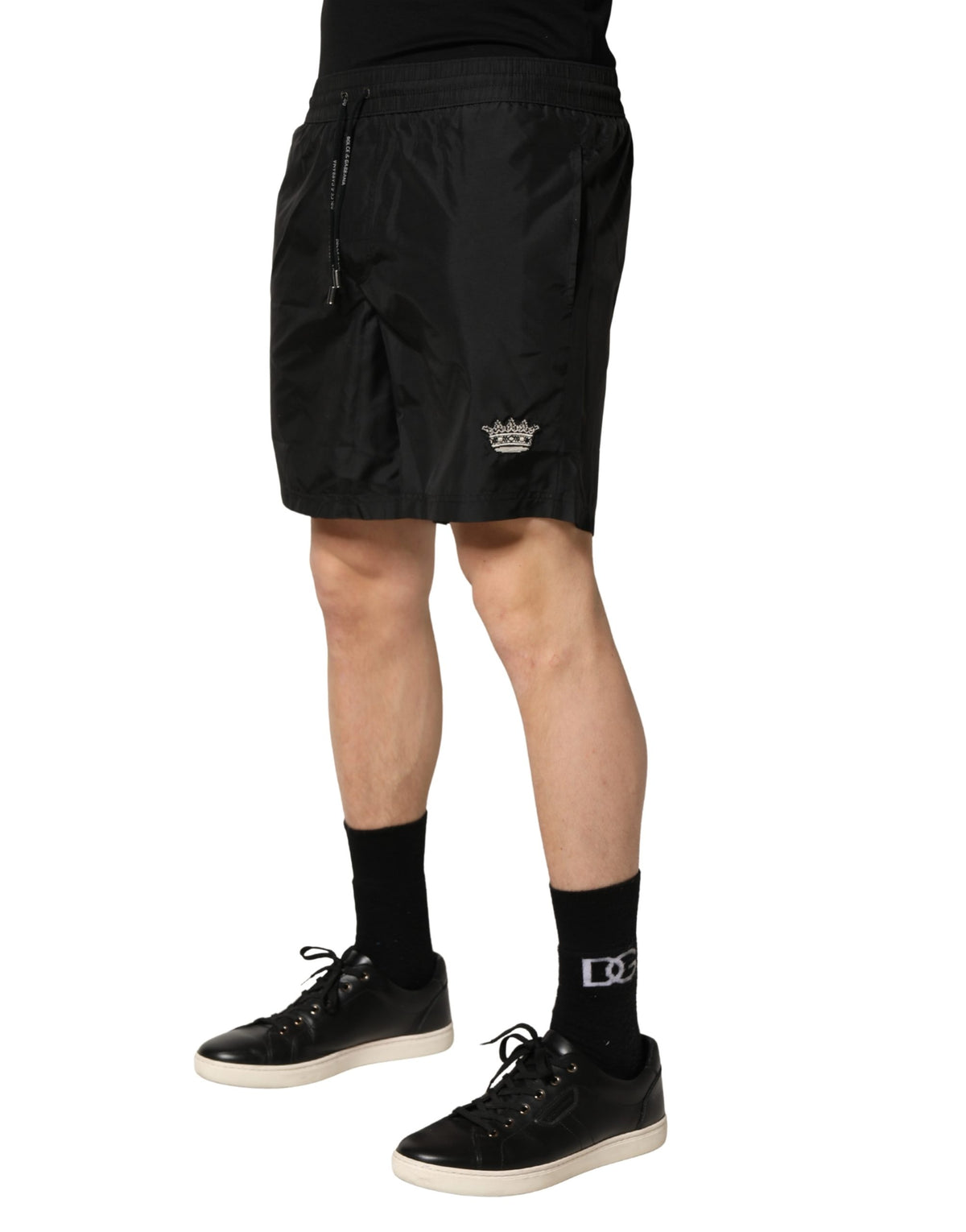 Dolce & Gabbana Men's Polyester Swim Shorts - Black