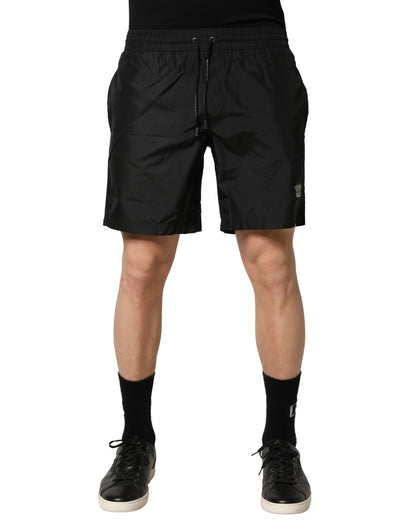 Dolce & Gabbana Men's Polyester Swim Shorts - Black