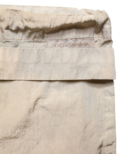 Dolce & Gabbana Brown Nylon Drawstring Swim Shorts Swimwear