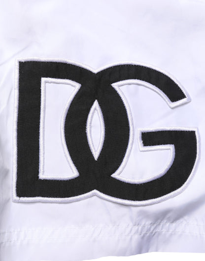 Dolce & Gabbana White Drawstring Men Swim Shorts Swimwear