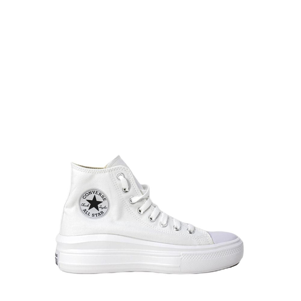 Sneakers by Converse for women in cotton white features an opulent silhouette from the Women's High-Top Cotton Sneakers collection, showcasing a signature high-top style with an opulent finish.