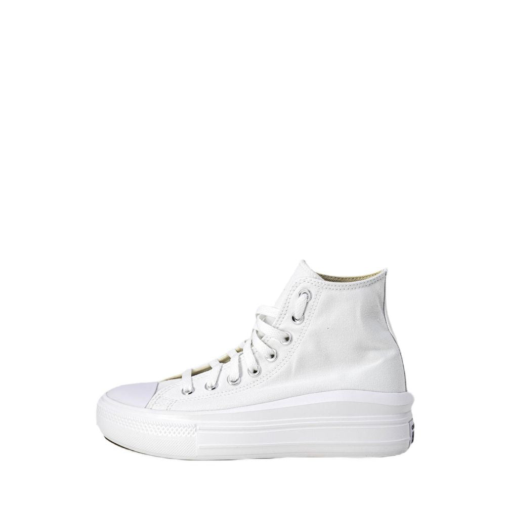 Sneakers by Converse for women in cotton white presents a sumptuous silhouette as Women's High-Top Cotton Sneakers, expertly defined by a sumptuous high-top style for a sumptuous, high-fashion look.