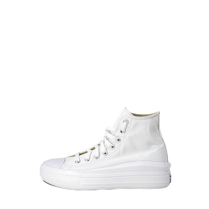 Sneakers by Converse for women in cotton white presents a sumptuous silhouette as Women's High-Top Cotton Sneakers, expertly defined by a sumptuous high-top style for a sumptuous, high-fashion look.