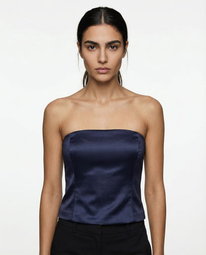 Brunello Cucinelli Blue Acetate Bodysuit