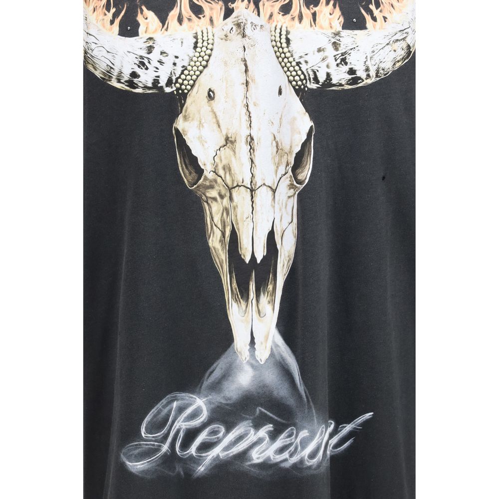 Represent Black Cotton T-Shirt