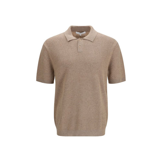 Maison Kitsuné Beige Cotton Polo Shirt