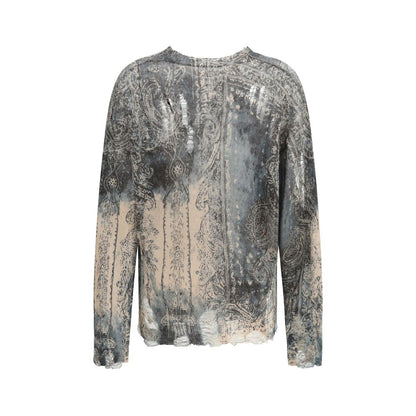 R13 Blue Linen Sweatshirt