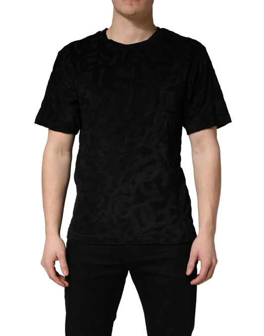 Dolce & Gabbana Black DG Mania Logo Print Casual  T-shirt