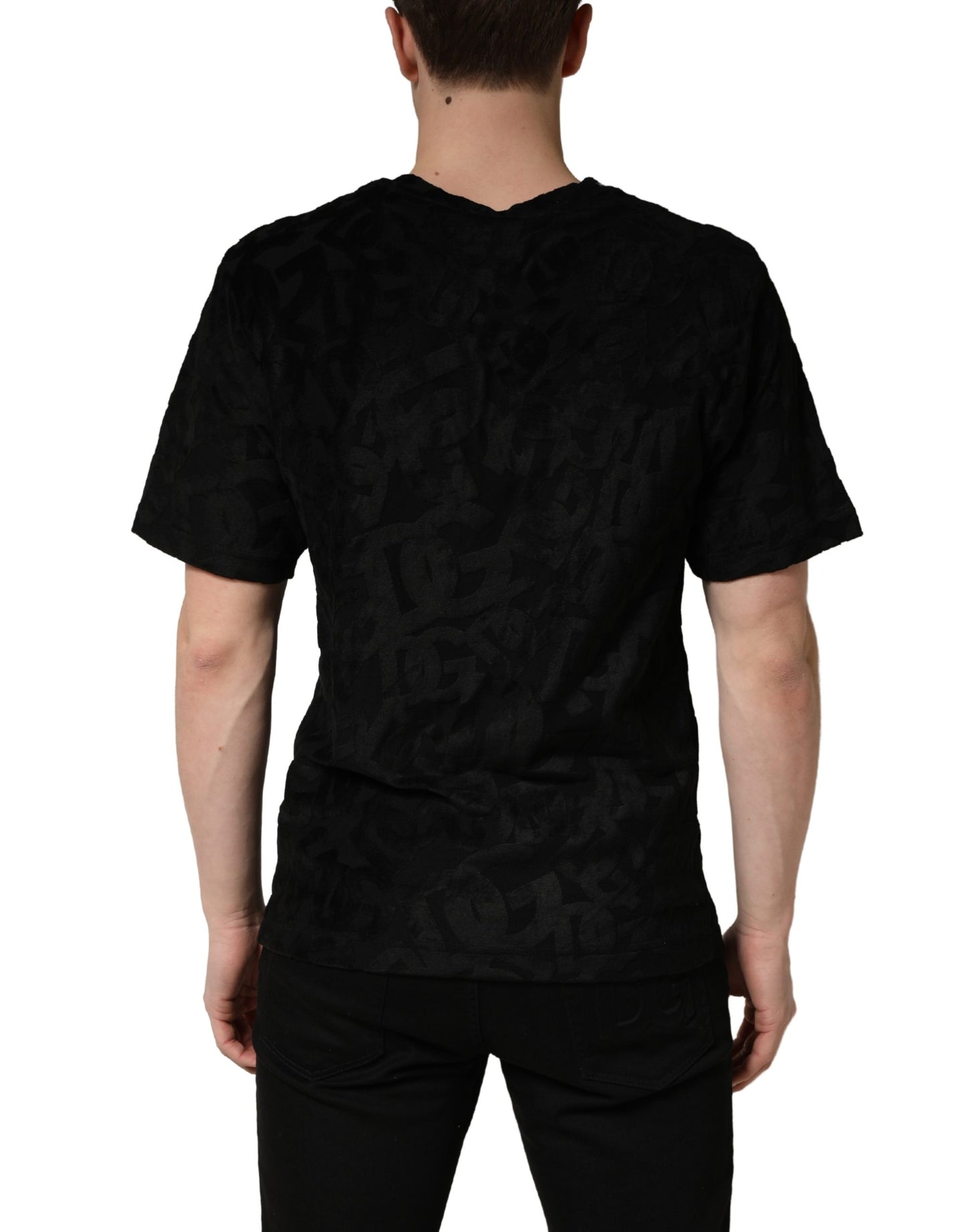 Dolce & Gabbana Black DG Mania Logo Print Casual  T-shirt