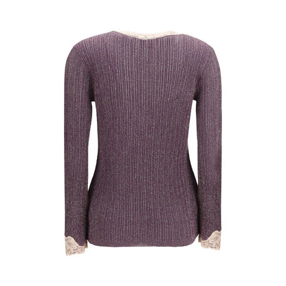 Valentino Purple Viscose Cardigan