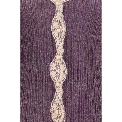 Valentino Purple Viscose Cardigan