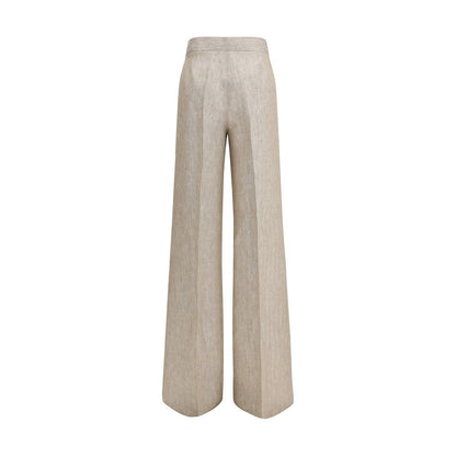 Max Mara Beige Linen Casual Pants