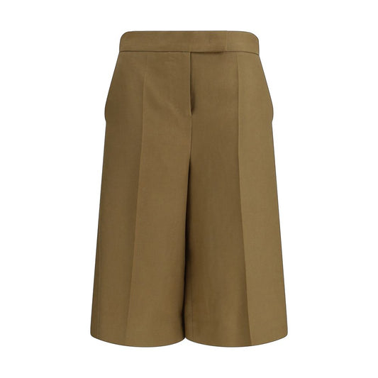 Max Mara Bicolor Linen Bermuda Shorts