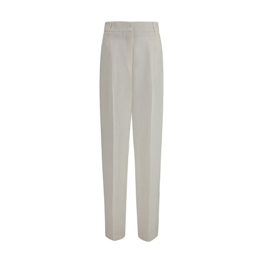Max Mara White Linen Casual Pants