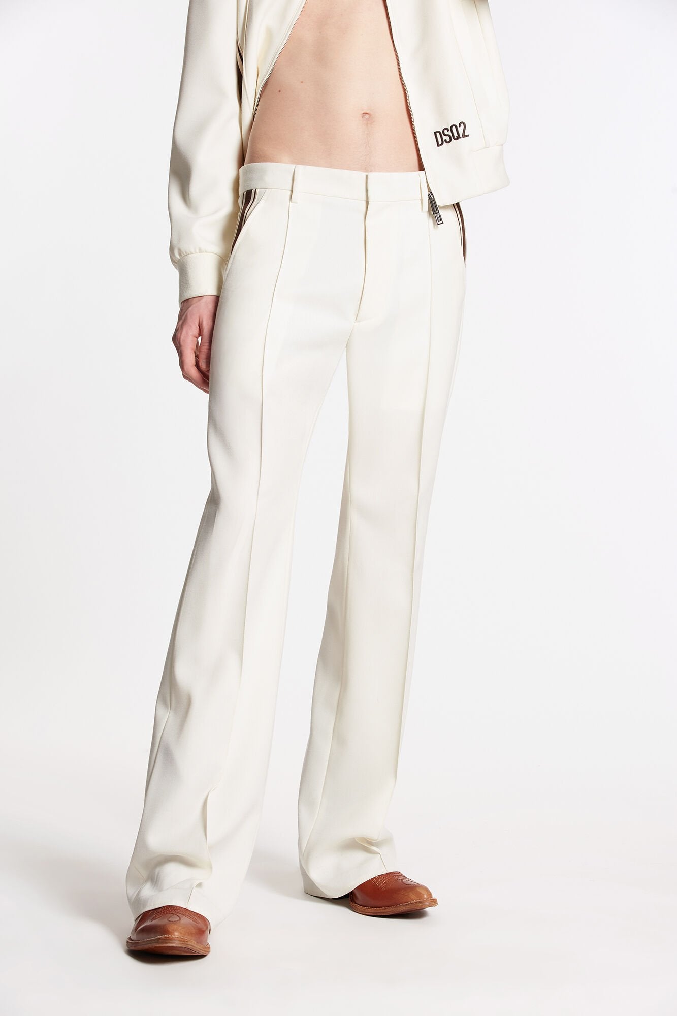 Dsquared² White Fibres Casual Pants