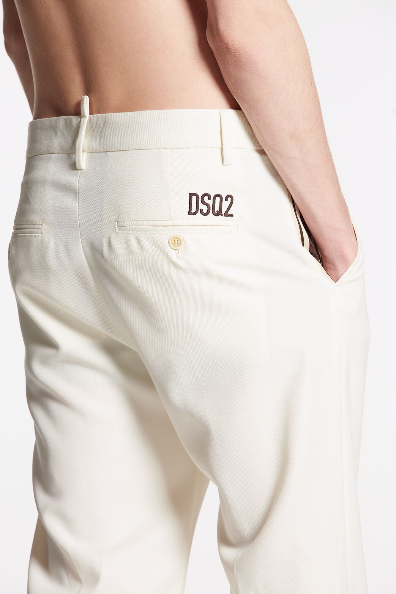 Dsquared² White Fibres Casual Pants