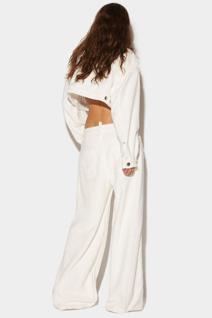 Dsquared² White Fibres Casual Pants