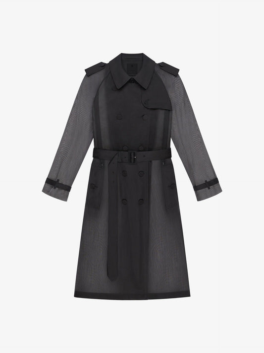 Givenchy Black Fibres Trench Coat