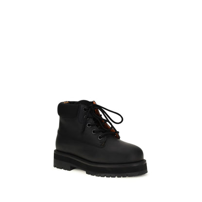 PDF Channel Black Calf Leather Bos Taurus Lace-Up Boots