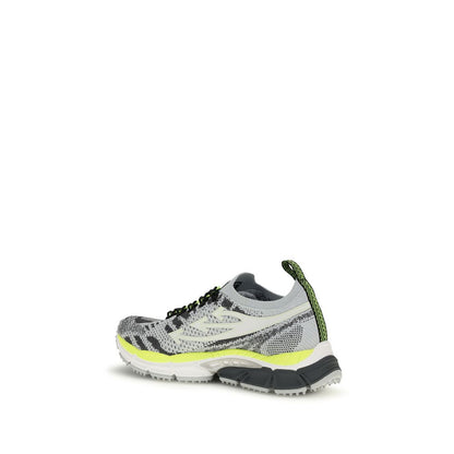 Off-White Multicolor Polyester Athletic Sneakers