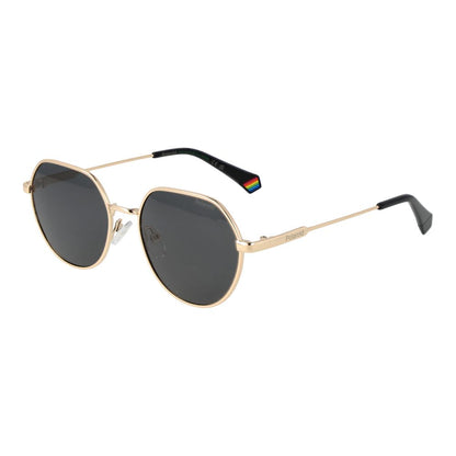 Polaroid Gold Metal Sunglasses