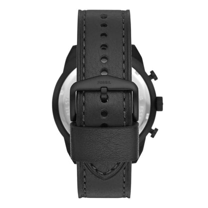 Fossil Black Leather Sport Watch