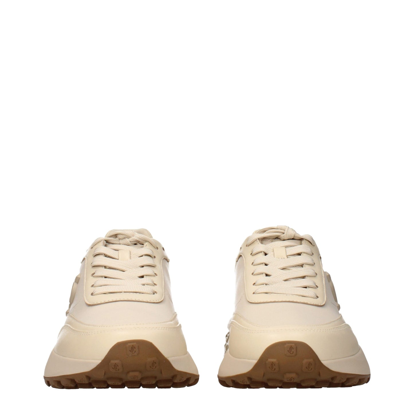 Jimmy Choo Beige Fabric Low Top Sneakers
