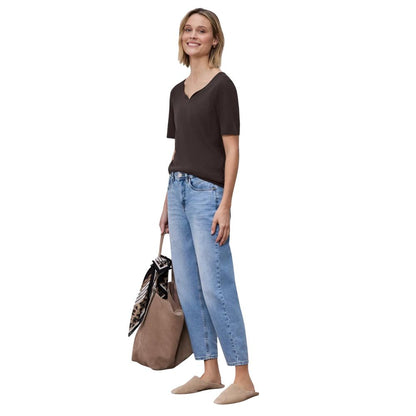 Street One Brown Cotton Long Sleeve T-Shirt