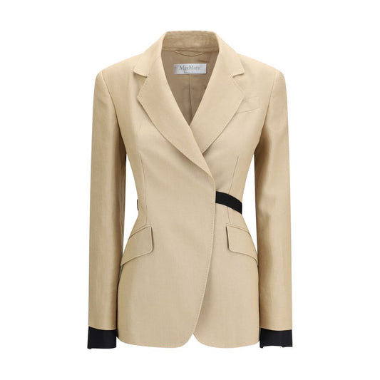 Max Mara Beige Linen Coat