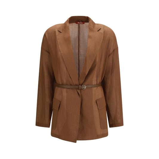 Max Mara Brown Ramie Coat