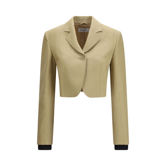 Max Mara Beige Linen Denim Jacket